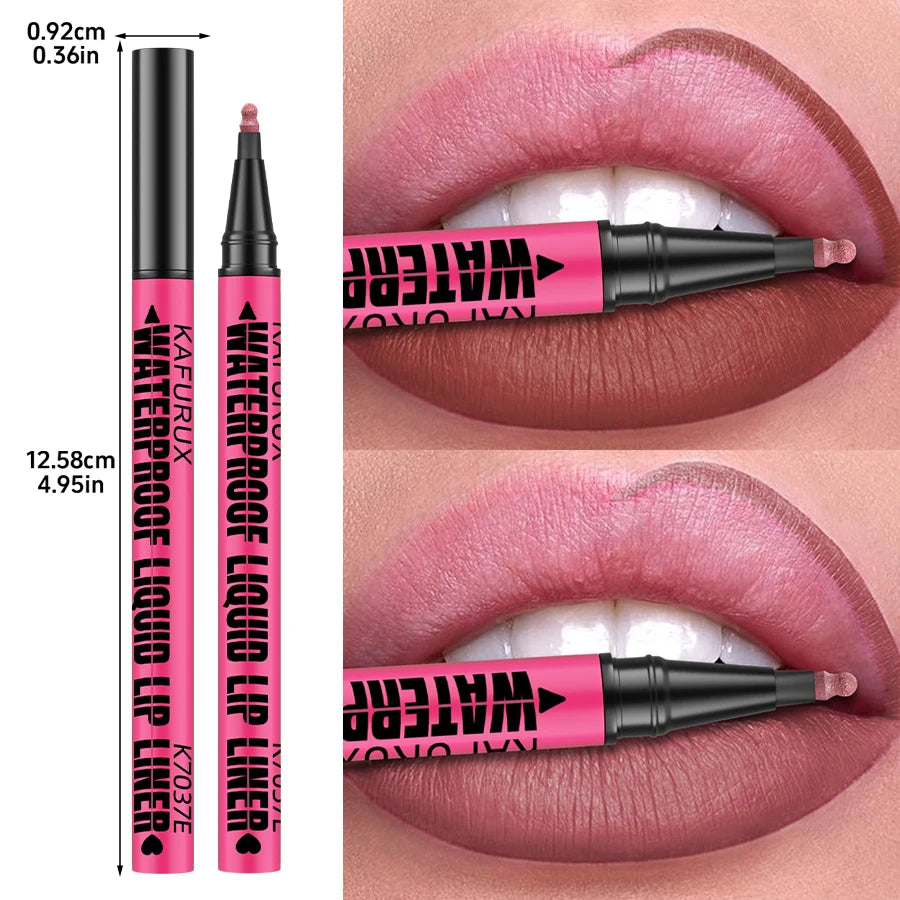 1PC Flüssigkeit Matte12-Farbe Lipliner Bleistift Wasserdicht Plumping Fleck Lippenstift Natürliche Lip Liner Umriss Lippen Kontur Make-Up
