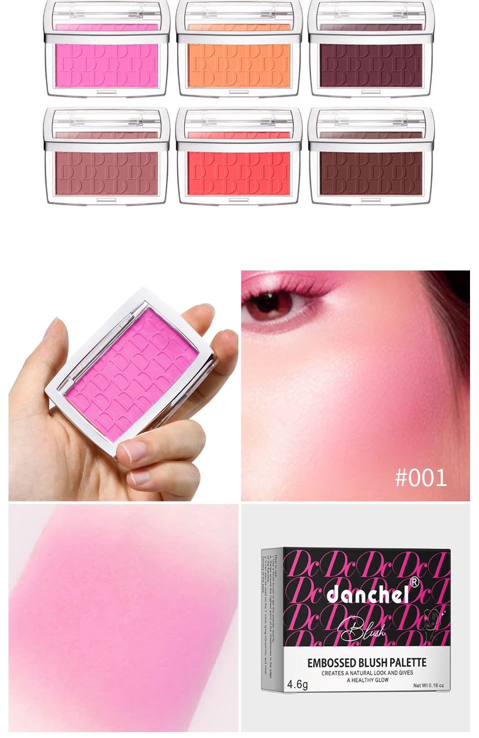 Gesichtsrouge, matt, natürlich, Wangentönung, erhellt das Gesicht, rosa, rot, Gesichtskonturierung, Kosmetik, Rouge, Puder, weiches weibliches Make-up