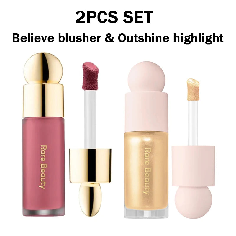 Seltener Schönheitspuder-Highlighter, Rouge, Wasser, Licht, Schimmer, wasserdicht, langlebig, Gesichtsbeleuchtung, Aufhellung des Liquid-Highlighters