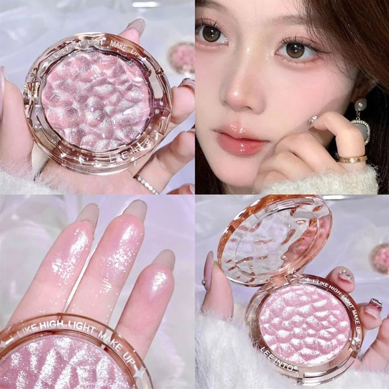 Hochglanz Puder glanz Glitter Highlight Kontur Palette natürlicher Glanz Kontur Concealer dauerhaftes Licht