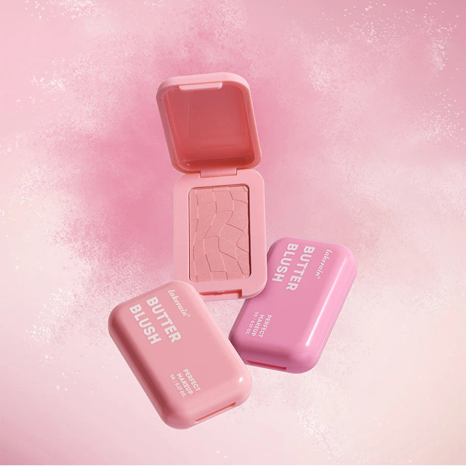Professionelles Puder-Rouge – 12 Stunden Halt, Vegane Formel, Rosa & Creme