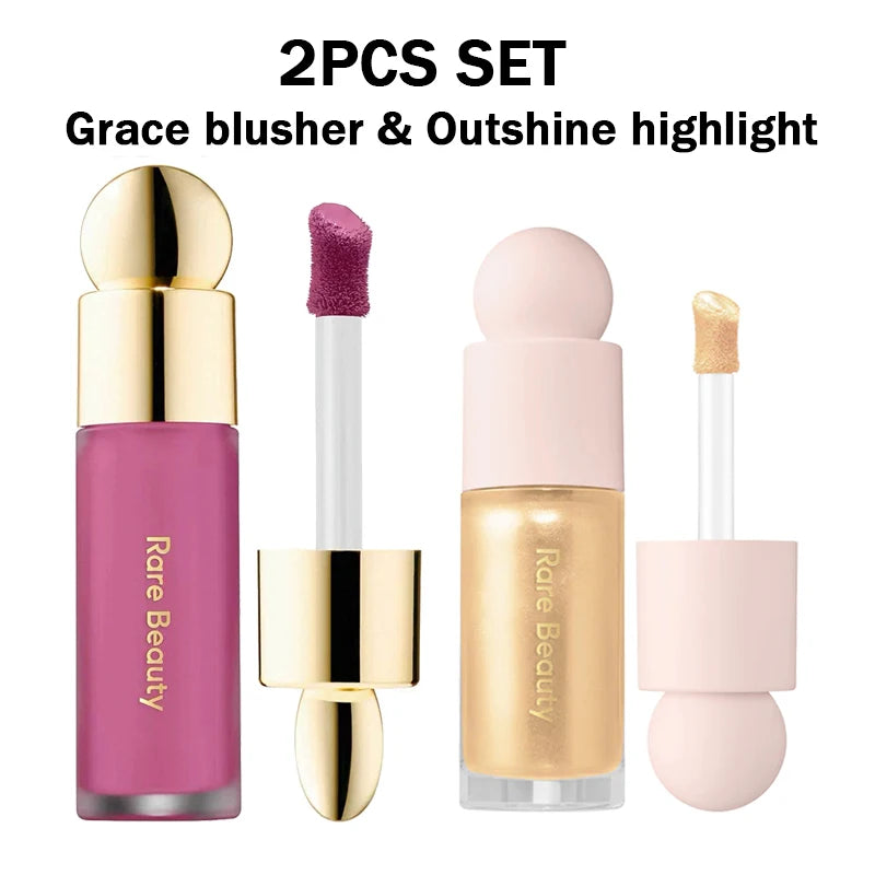 Seltener Schönheitspuder-Highlighter, Rouge, Wasser, Licht, Schimmer, wasserdicht, langlebig, Gesichtsbeleuchtung, Aufhellung des Liquid-Highlighters