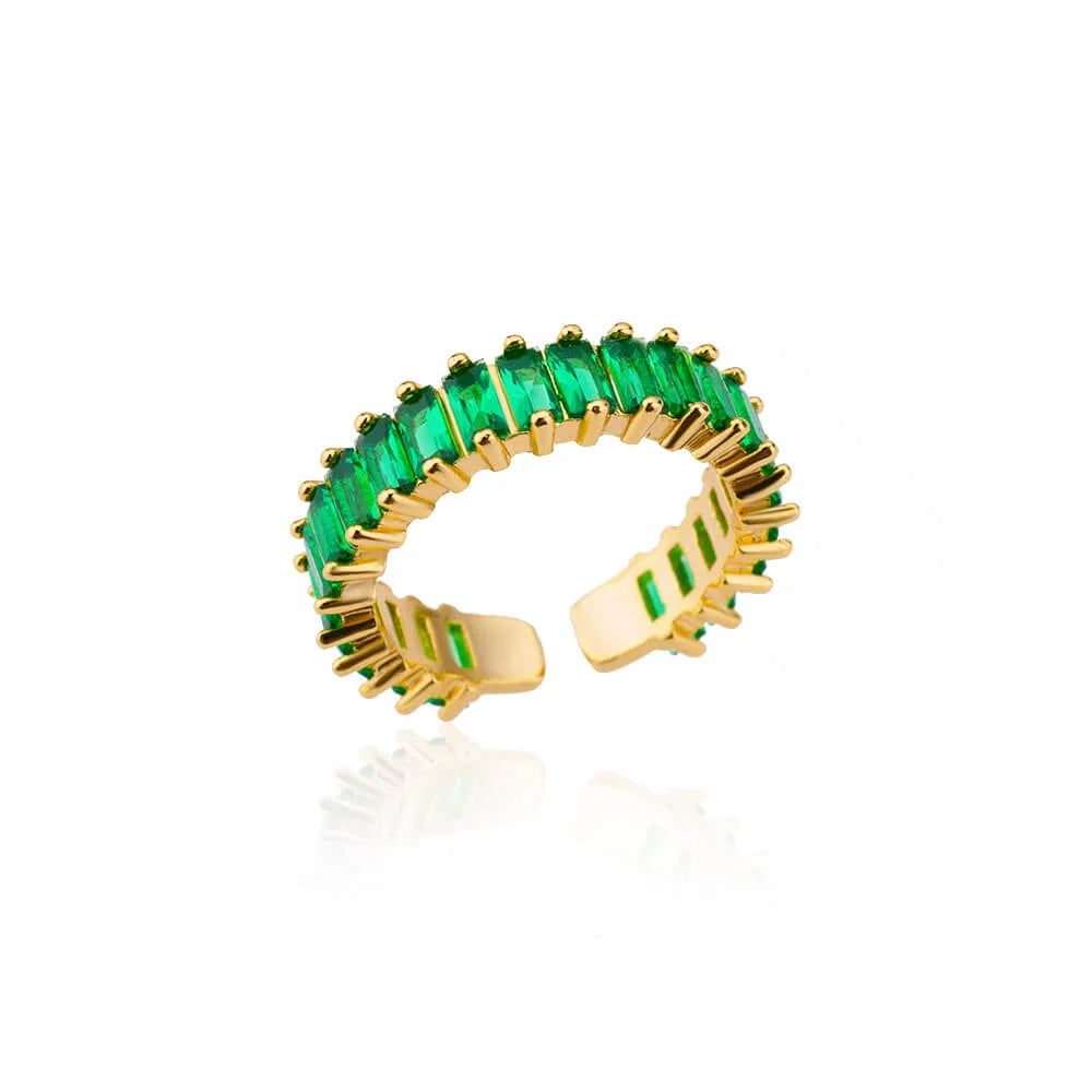 Bunte Zirkon Ringe Für Frauen Gold Farbe Edelstahl Farbige Zirkonia Ring Luxus Mode Hochzeit Schmuck Geschenk