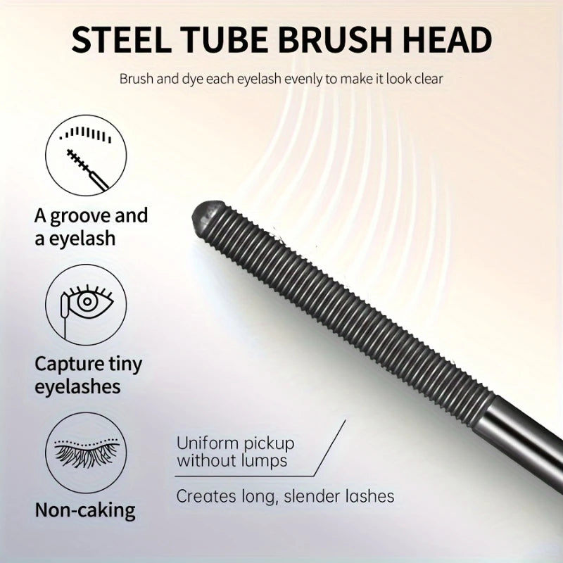 Stahlrohr-Mascara – Wasserfest, Spiralbürste, Verlängernd & Volumengebend