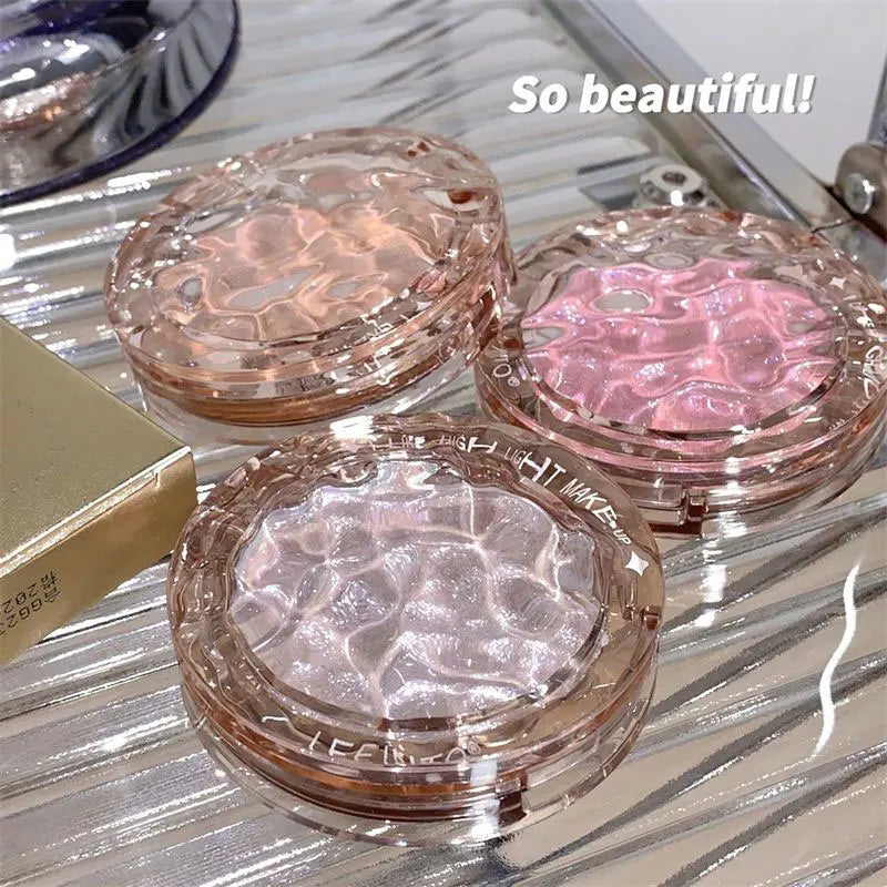Hochglanz Puder glanz Glitter Highlight Kontur Palette natürlicher Glanz Kontur Concealer dauerhaftes Licht