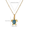 Farbige Schildkröten-Halskette aus Edelstahl – Sommerliche Perlenkette mit Tieranhänger für Damen & Unisex | Strand Schmuck Vintage Stil