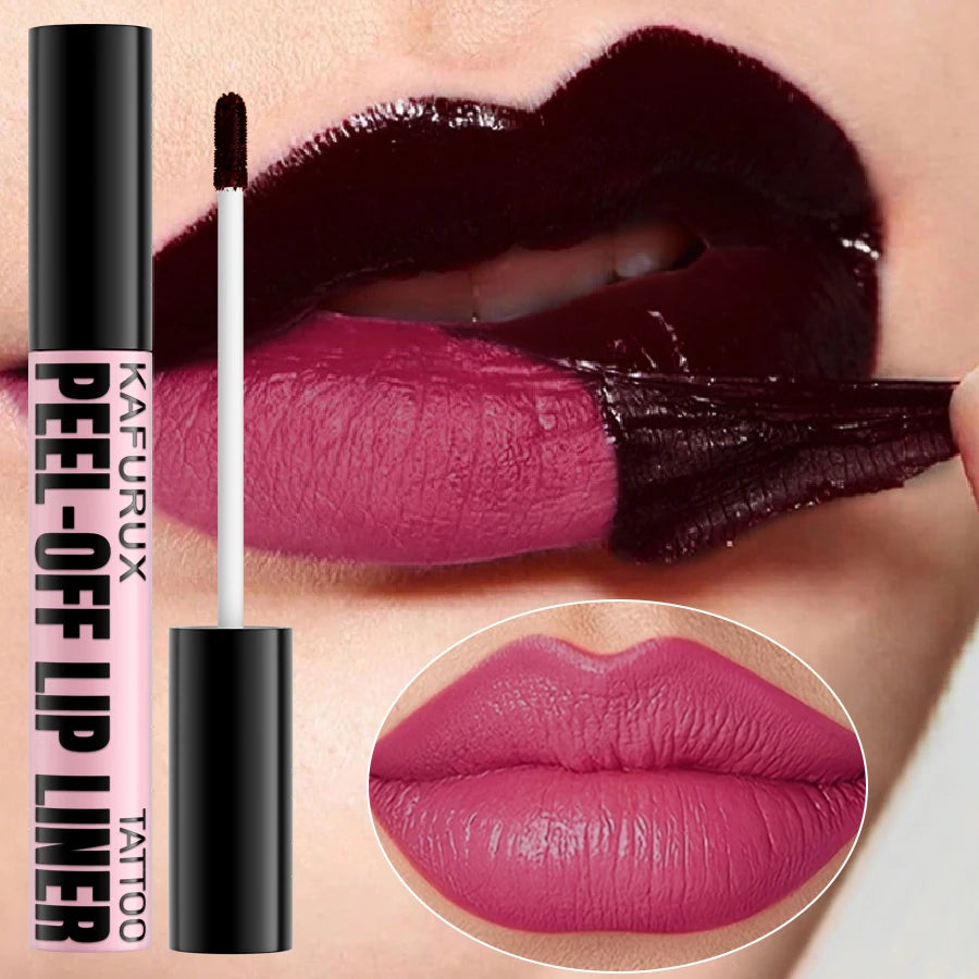 7 Farben Peel Off Lip Stain Reveal Langlebiger, wasserfester, rosafarbener Lippentönungs-Transferbeständiger Antihaft-Becher, natürlicher Make-up-Lipgloss