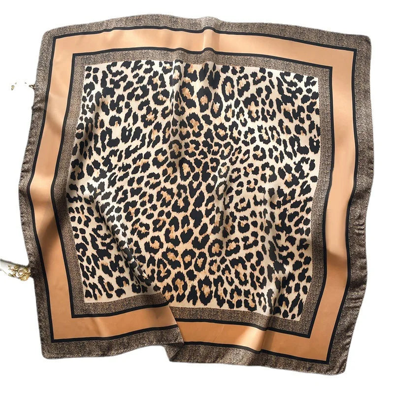 Halstuch Weibliche Luxus Quadrat Schal für Frauen Seide Gefühl Schal Satin Hijab Mode Wraps Haar Bands Band Stirnband Bandann