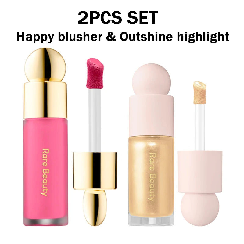 Seltener Schönheitspuder-Highlighter, Rouge, Wasser, Licht, Schimmer, wasserdicht, langlebig, Gesichtsbeleuchtung, Aufhellung des Liquid-Highlighters