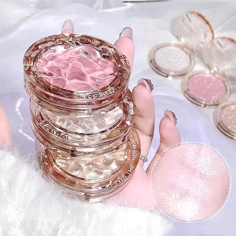 Hochglanz Puder glanz Glitter Highlight Kontur Palette natürlicher Glanz Kontur Concealer dauerhaftes Licht