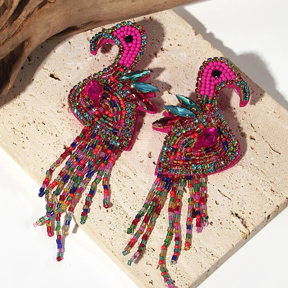 AENSOA Böhmische Seestern Hummer Muschel Samen Perlen Tropfen Ohrringe für Frauen Handgemachte Ozean Tier Ohrringe Sommer Strand Schmuck