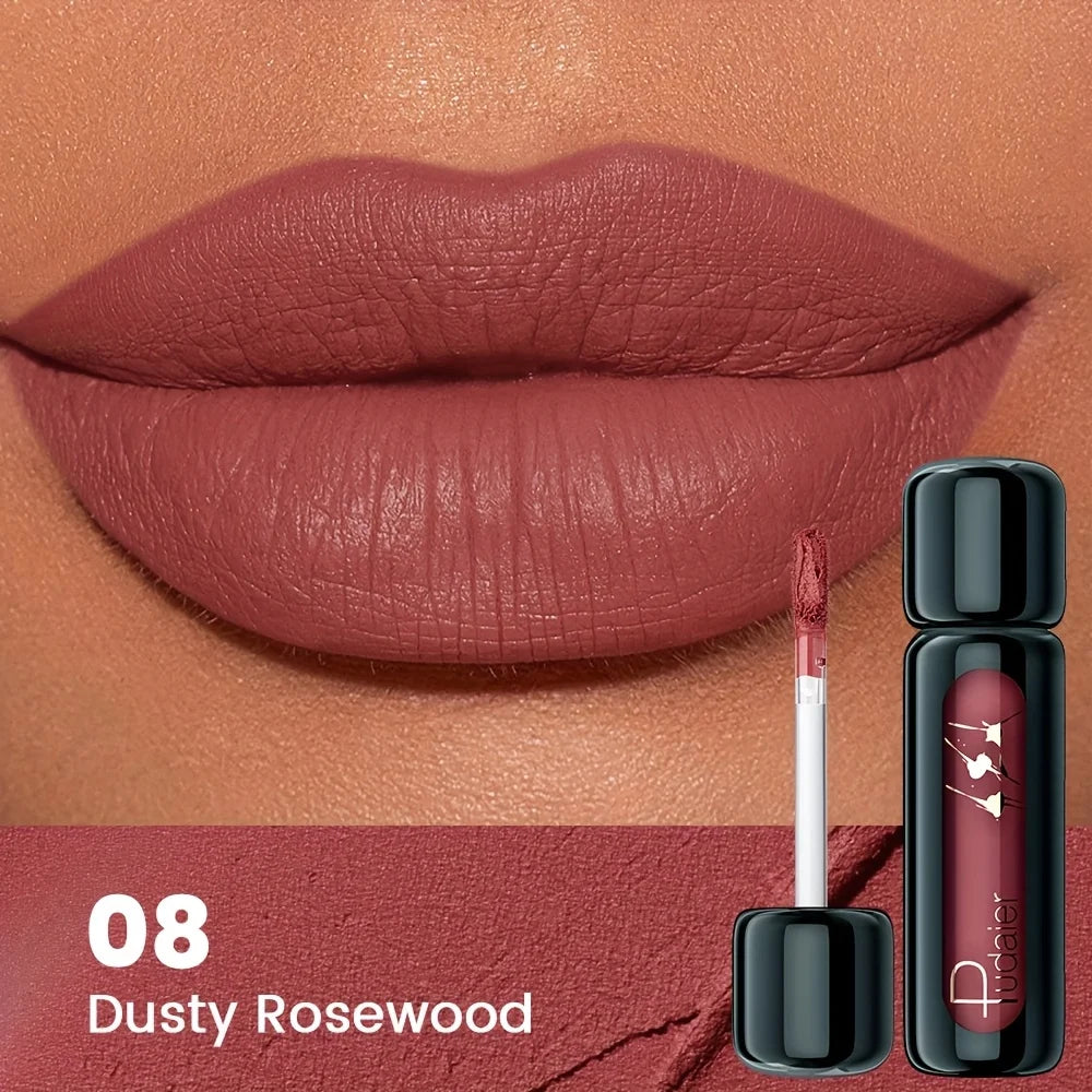1 Stück mattierter Samt-Lipgloss, hochsättigter flüssiger Lippenschlamm, langlebig, antihaftbeschichtet, kompatibel mit allen Hauttöpfen, Muttertagsgeschenk