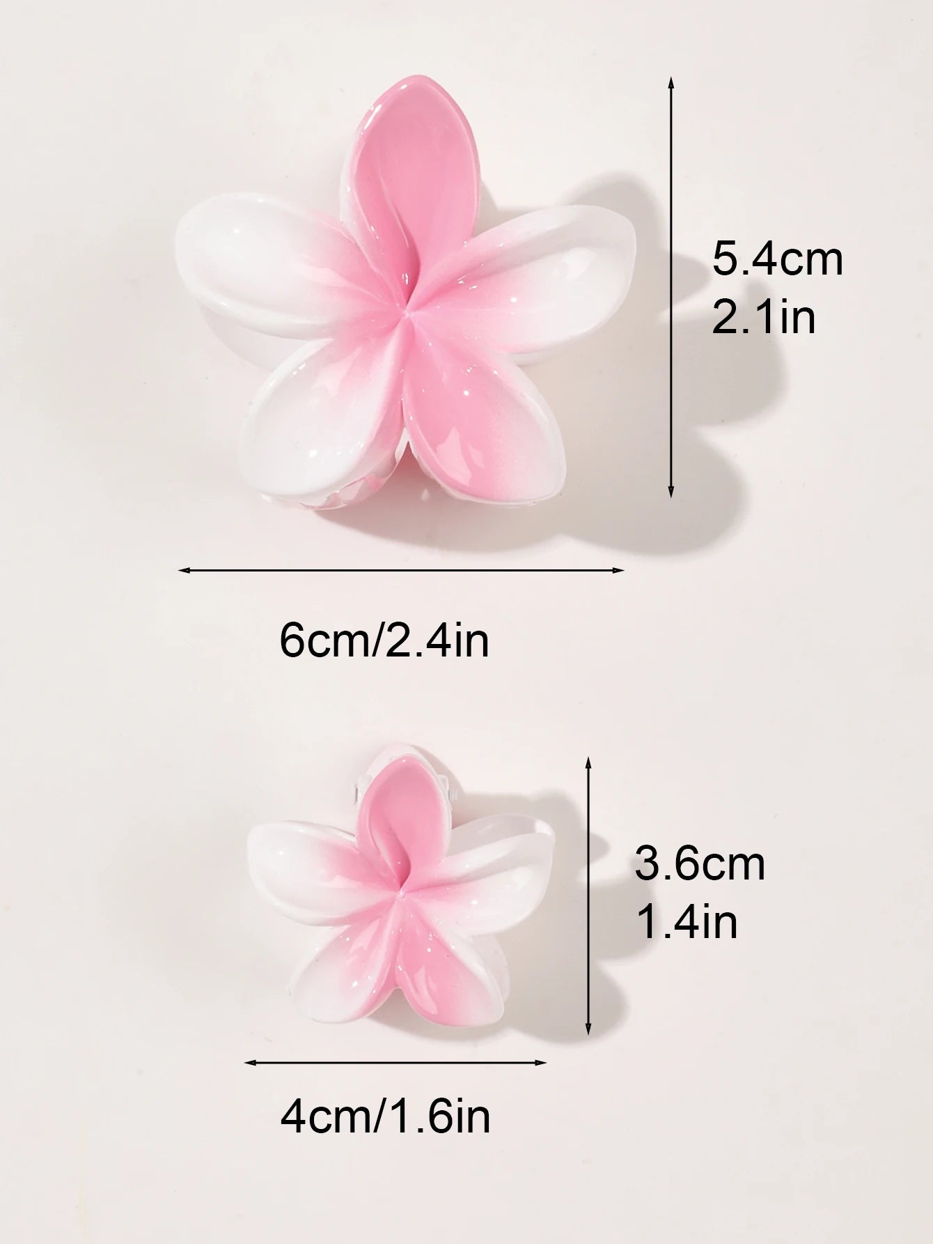 Hawaiianische Blumenkrallenklammern für Frauen, Blumen-Haarklammern mit Marmorader für dünnes Haar, süßer Strand-Haarschmuck