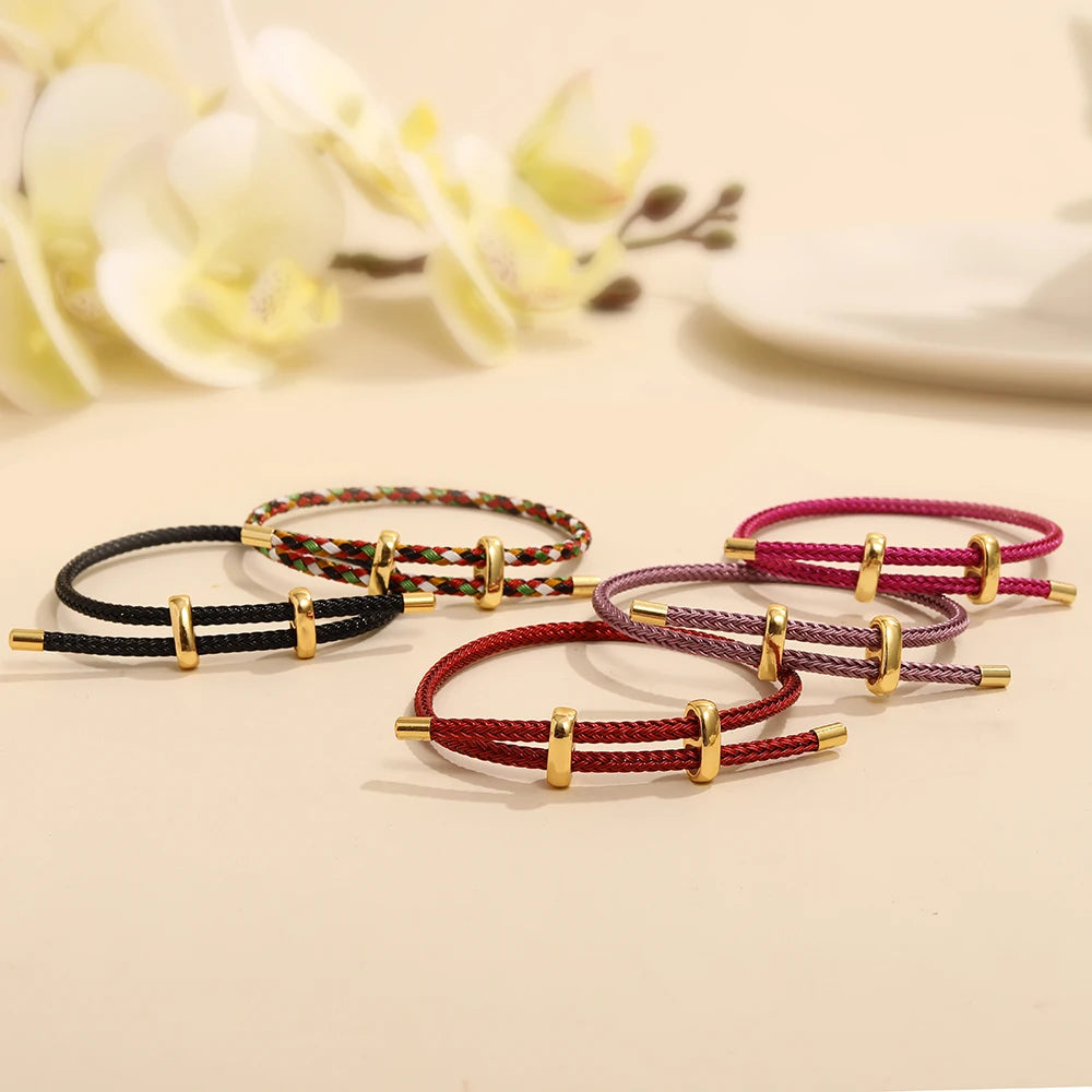 BenS Hohe qualität Draht Seil Armreif Für Frauen Bunte Handgemachte DIY Männer Armbänder Einstellbare seil Armband Schmuck großhandel B13