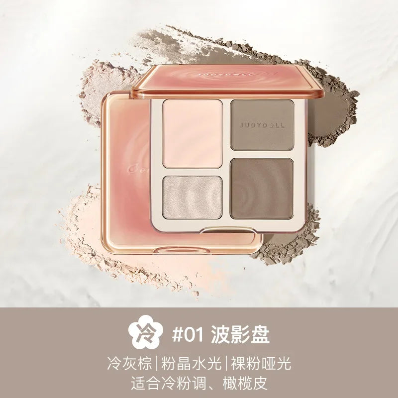 Judydoll Highlight Facial Contouring Palette Matte Brighten Dreidimensionaler Schatten Lasting Glow Shimmer Powder Cosmetics