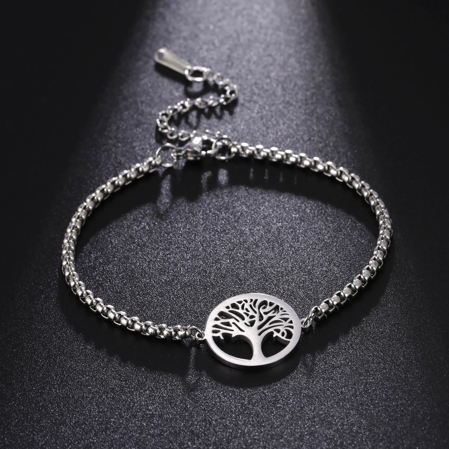Edelstahl-Armband mit Lebensbaum-Anhänger – Klassischer Schmuck für Damen und Herren