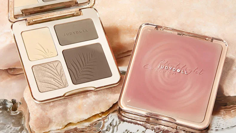 Judydoll Highlight Facial Contouring Palette Matte Brighten Dreidimensionaler Schatten Lasting Glow Shimmer Powder Cosmetics