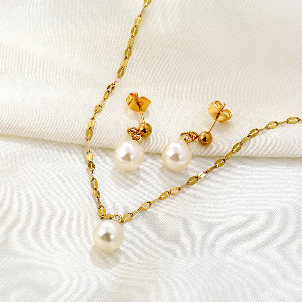 LUXUKISSKIDS Mode Kubische Liebe Herz Minimalistischen Schmuck Set Halskette Ohrringe Armbänder Edelstahl Frauen/Mädchen Zubehör