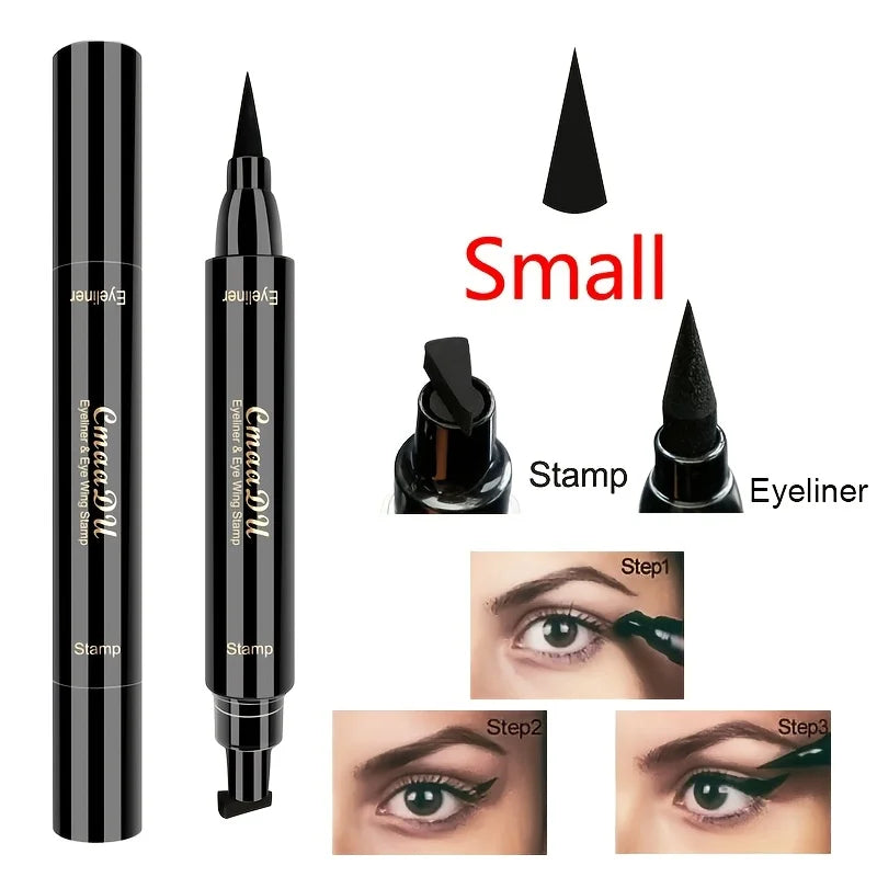 1 Stück schwarzer Flügel-Stempel, flüssiger Eyeliner, einfache Katzenaugen-Schablone, Make-up-Werkzeug, wischfest, Vamp-Flügel, langlebig, wasserdicht, schweißhemmend