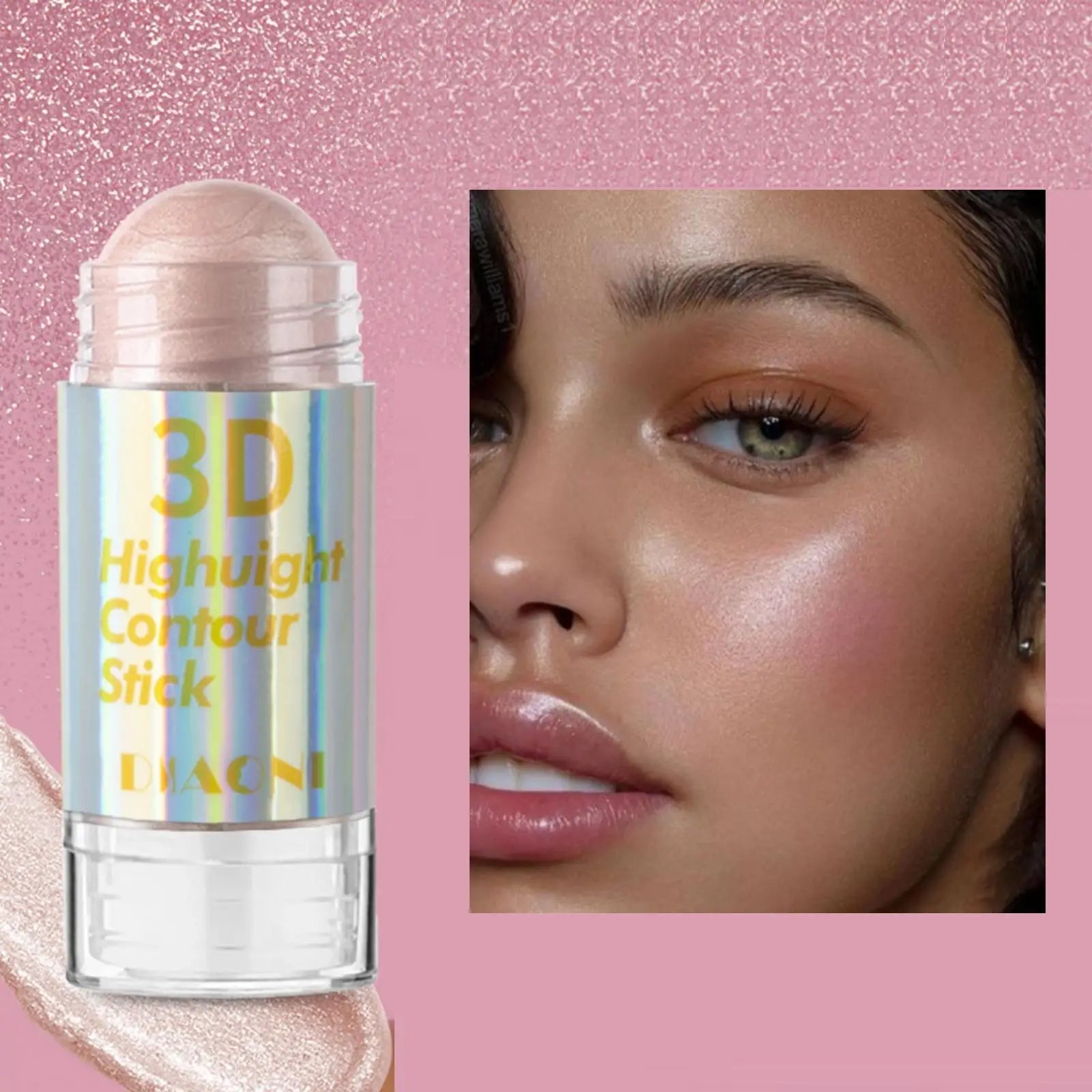 3D Highlighter & Contouring Stick – Schimmernder Creme-Highlighter für ein strahlendes Gesicht