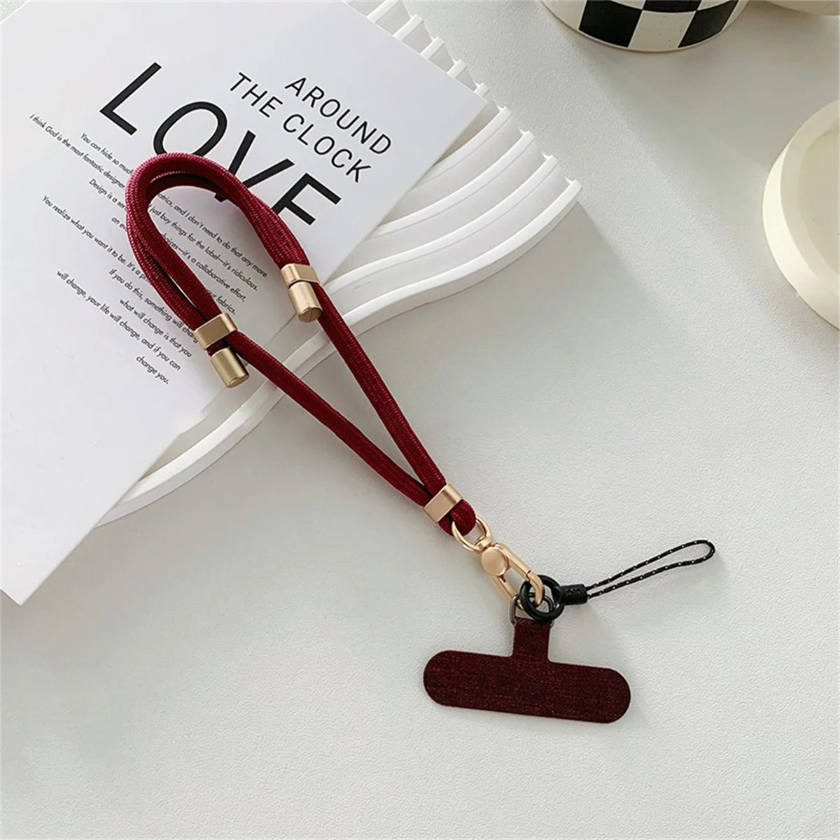 Luxus Metall Nylon Kurze Lanyard Telefon Strap Keycord Hängende Hosen Zubehör Stilvolle Anti-verlust Schlüsselbund Handgelenk Seil Starp