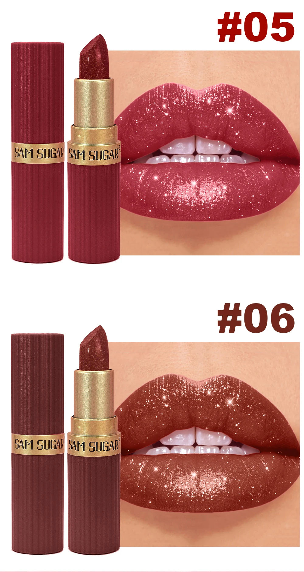 Rosa Glitzer Lippenstift – Wasserfest & Matt Finish