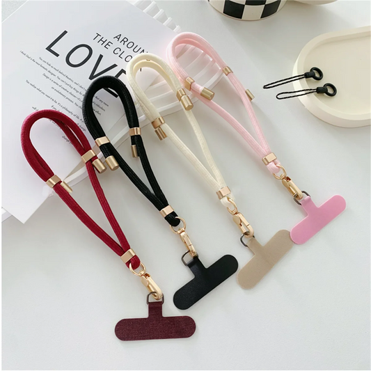 Luxus Metall Nylon Kurze Lanyard Telefon Strap Keycord Hängende Hosen Zubehör Stilvolle Anti-verlust Schlüsselbund Handgelenk Seil Starp