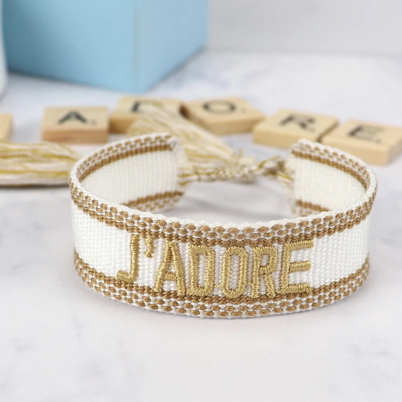 BEST MOM Stickerei-Armbänder, verstellbares Armband, Geschenk für Super-Mama