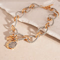 ZAA Vintage Metall Twisted Kreis Ketten Runde Münze Anhänger Halsketten für Frauen Puk Party Kette Colliers Halskette Schmuck Geschenke F