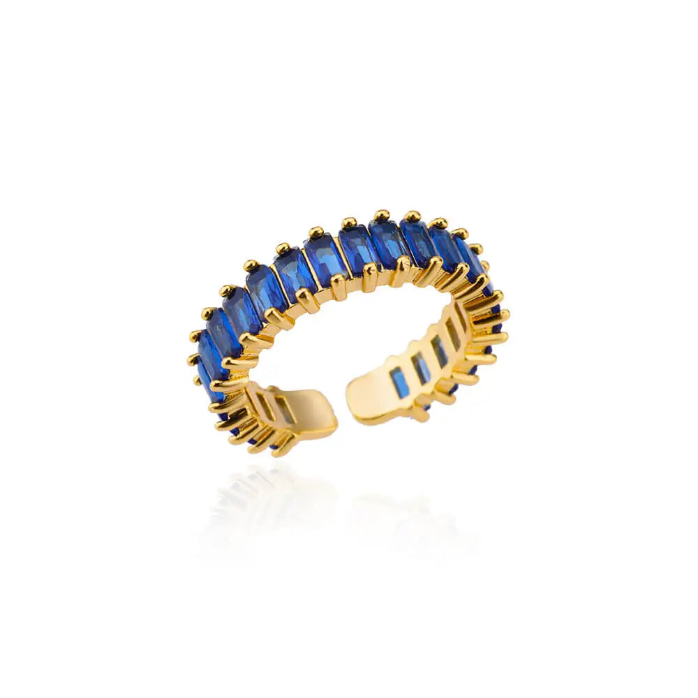 Mini Zirkon Grüne Ringe Für Frauen Edelstahl Gold Farbe Einstellbare Finger Ring Verlobung Hochzeit Weihnachten Schmuck Geschenk