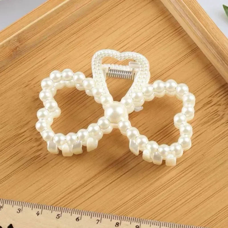 Koreanische Imitation Perle Haarnadeln Geometrische Haar Krallen Bad Große Fang Clip Shark Clip Zurück Kopf Haar Clip Frauen Haar Zubehör