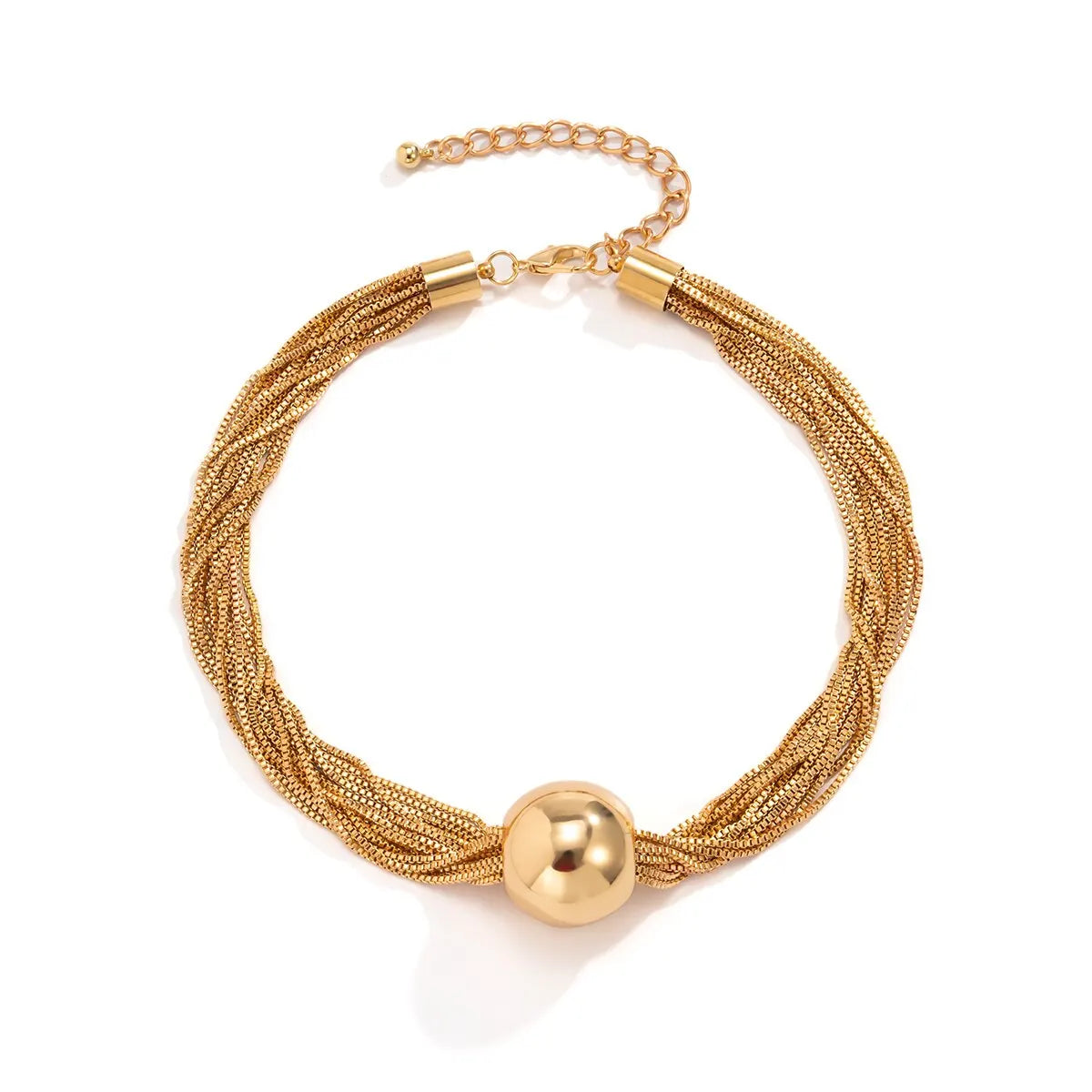 Übertriebene gedrehte klobige Kette Halskette für Frauen Punk Big Ball Anhänger Halsband Schlüsselbein Link Grunge Schmuck Steampunk Männer Neu
