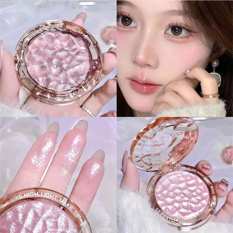 Hochglanz Puder glanz Glitter Highlight Kontur Palette natürlicher Glanz Kontur Concealer dauerhaftes Licht