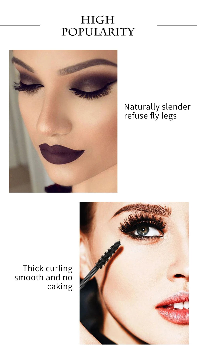 Mascara wasserdicht wisch fest längliche Wimpern Make-up-Tool, natürliche dicke Locken, Strass dekorative Schale