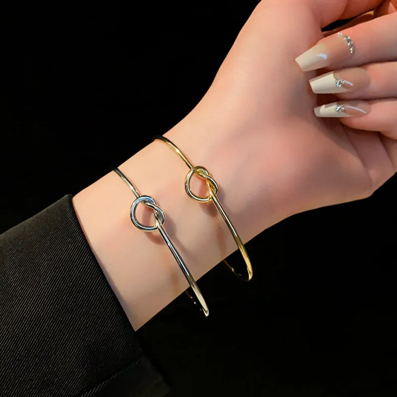 Edelstahl-Armbänder, Vintage-Stil, Herrenmode, gewebte Twist-Textur, Armreifen für Damen, Schmuck, Statement, Streetwear, Goth-Geschenke