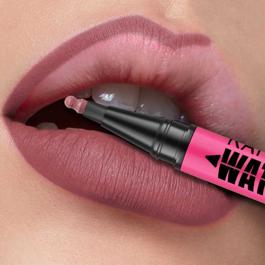 1PC Flüssigkeit Matte12-Farbe Lipliner Bleistift Wasserdicht Plumping Fleck Lippenstift Natürliche Lip Liner Umriss Lippen Kontur Make-Up