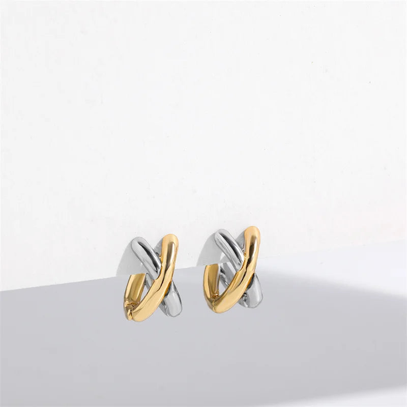 Vintage CC Design Ohrstecker für Frauen Koreanische Mode X Kreuz Zirkon Ohrring Verlobung Schmuck Geschenke Großhandel