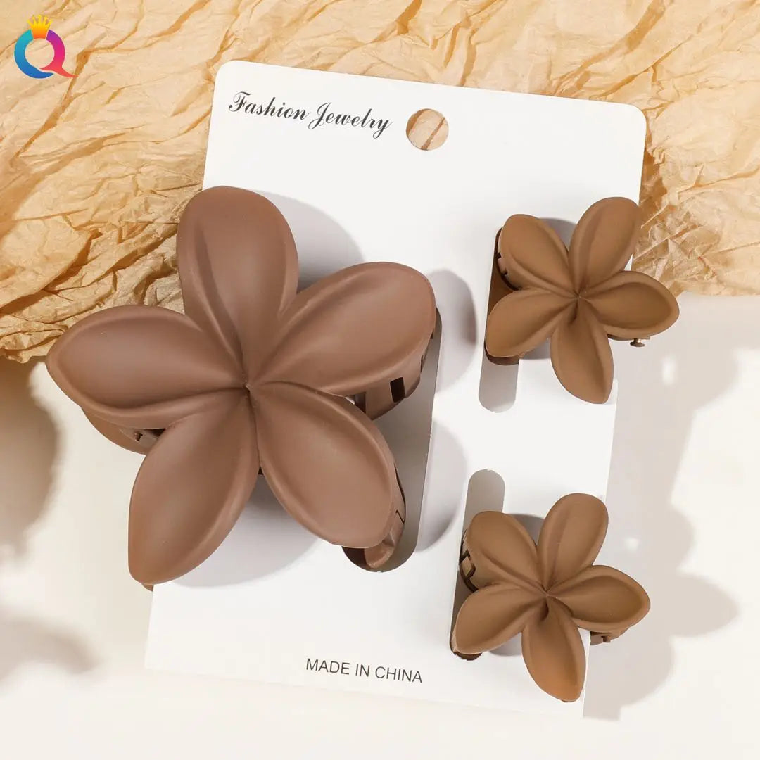 Hawaiianische Blumenkrallenklammern für Frauen, Blumen-Haarklammern mit Marmorader für dünnes Haar, süßer Strand-Haarschmuck