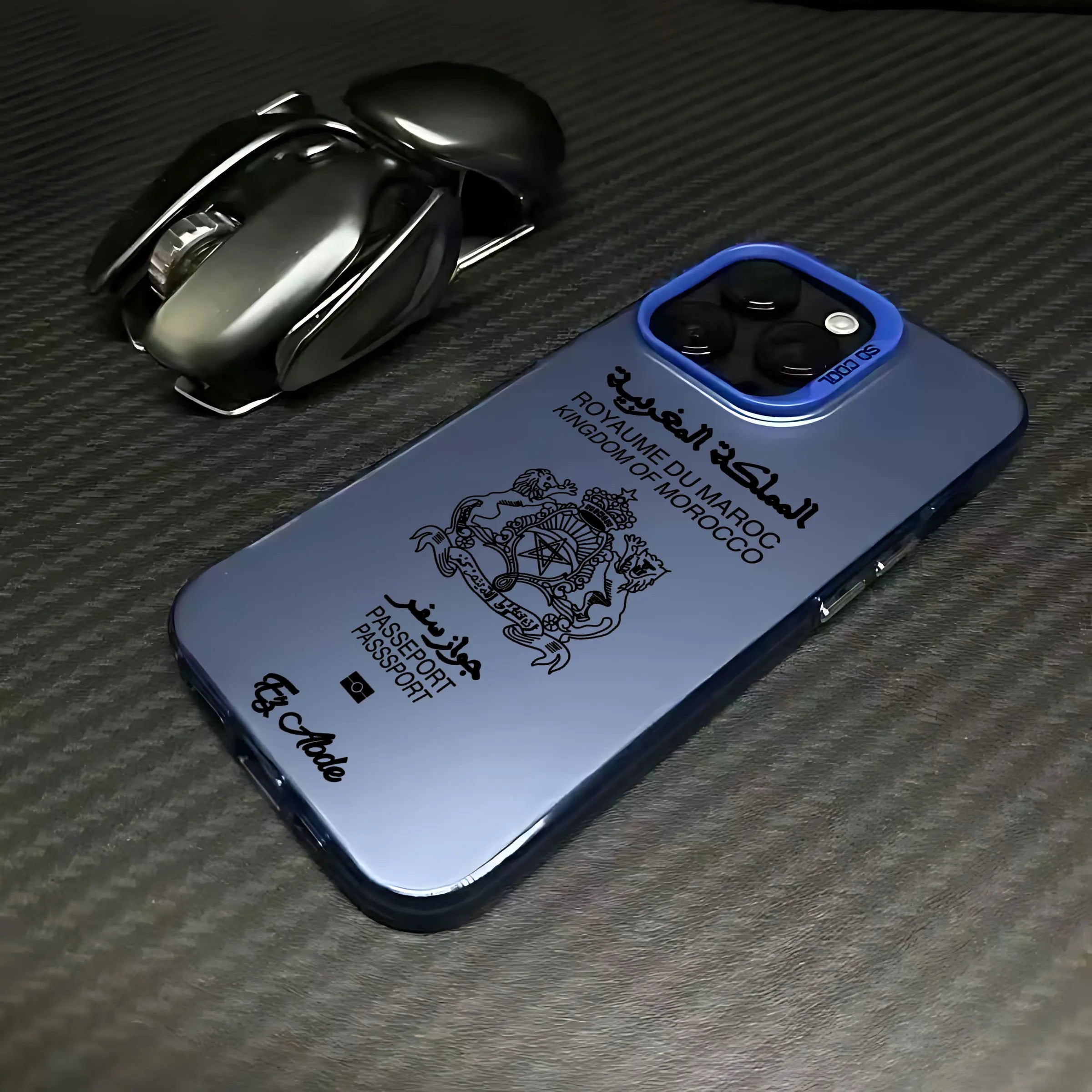 Marokko Reisepass-Handyhülle für iPhone 16 15 14 13 12 11 Pro Max X XR XSMAX 8 7 Plus Candy Matte stoßfeste Rückseite