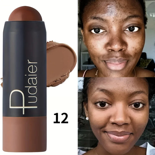 2-in-1-Grundierungs- und Concealer-Stick, wasserfest, langlebig, vollständige Abdeckung, Hautunreinheiten, glattes Make-up auf Basis