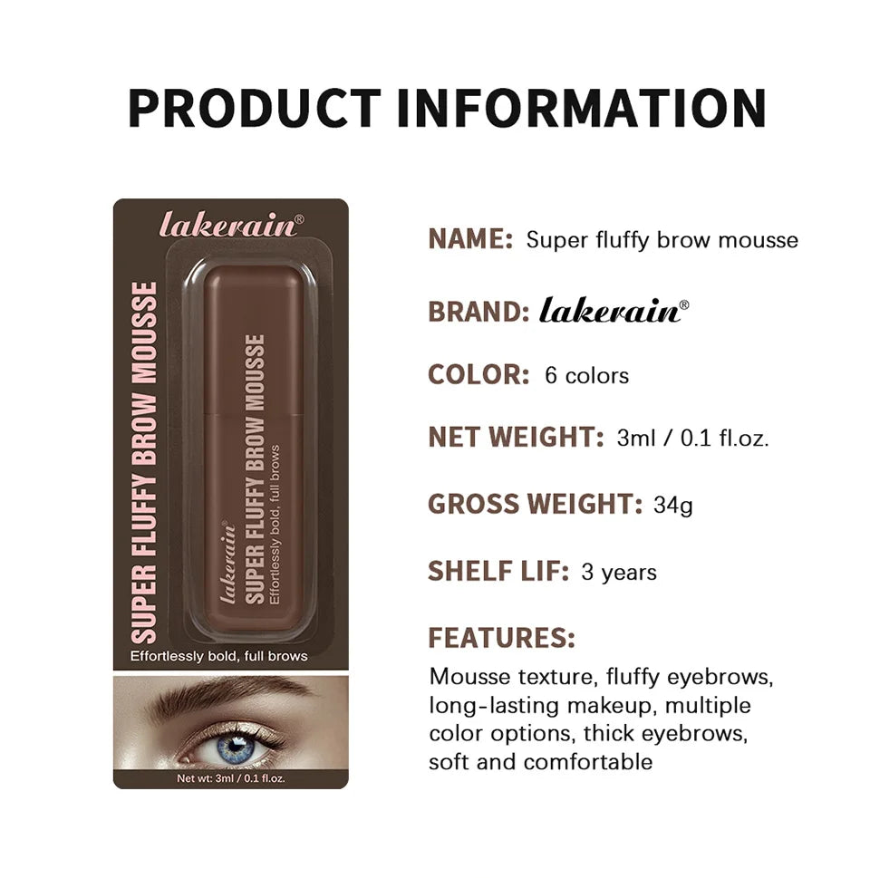 Superfluff Volumizing Brow Mousse Tint – Getöntes Augenbrauengel, Wasserfest & Langlebig