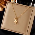 XIYANIKE 316L Edelstahl Halskette Bär Anhänger Kette Zubehör für Frauen Neue Trends Weihnachten Mädchen Schmuck Geschenke Collier