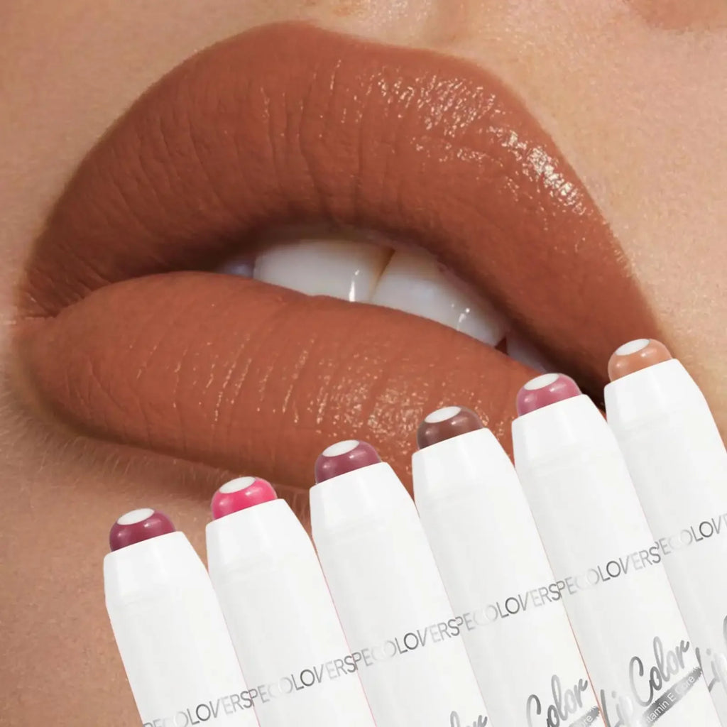 2-in-1 Nude Lippenstift Mattroter Lippenbalsam Feuchtigkeitsspendender 6 Farben Sandwich-Lippenstift Wasserdichter, langlebiger Antihaft-Cup-Lippenstift