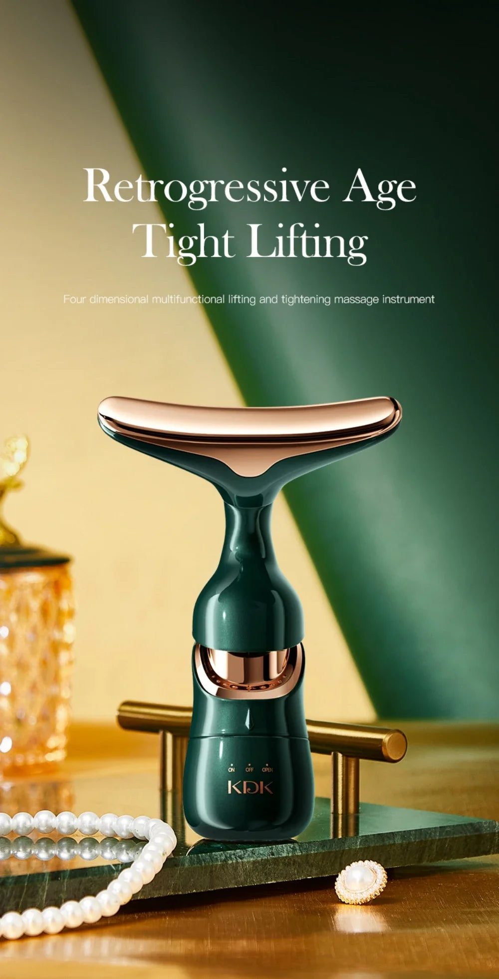 3-in-1 Gesichtslifting & Halsmassagegerät | EMS Anti-Aging & Hautstraffung