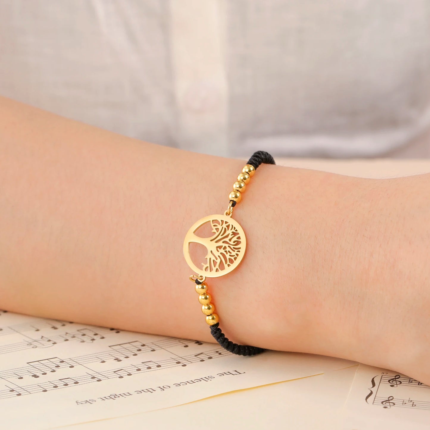 Edelstahl-Armband mit Lebensbaum-Anhänger – Klassischer Schmuck für Damen und Herren