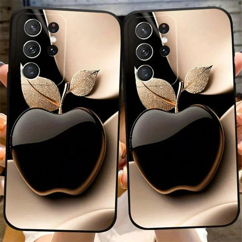 Luxuriöse Handyhülle mit Fruchtdruck für iPhone 16 15 14 13 12 11 X XR XS SE2 8 7 Plus Pro Max Mini Straight-Edge-Silikon-Rückseite