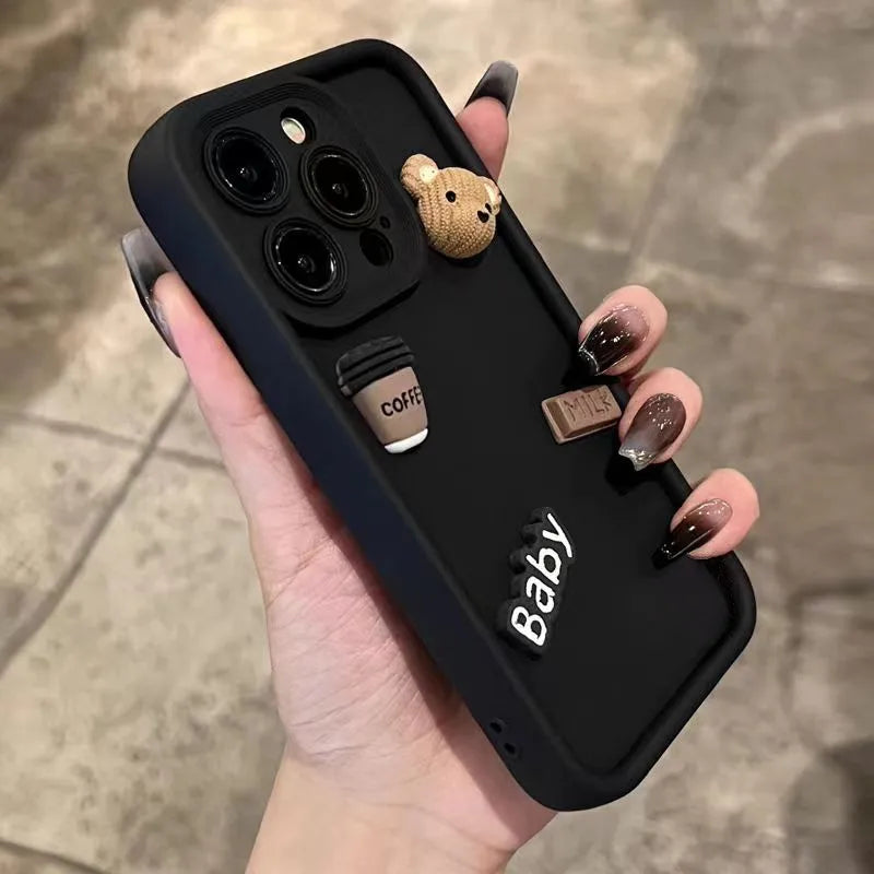 3D Bär iPhone Hülle – Für iPhone 11/12/13/14/15/16/17 & Pro Max