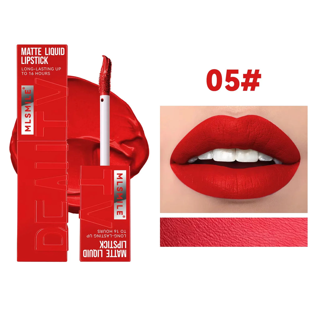 Matte Flüssig-Lippenstift 6 Farben – Langanhaltend, Wasserdicht, Sexy Nude/Rosa/Rot