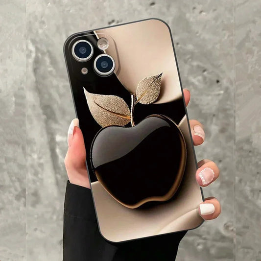 Luxuriöse Handyhülle mit Fruchtdruck für iPhone 16 15 14 13 12 11 X XR XS SE2 8 7 Plus Pro Max Mini Straight-Edge-Silikon-Rückseite