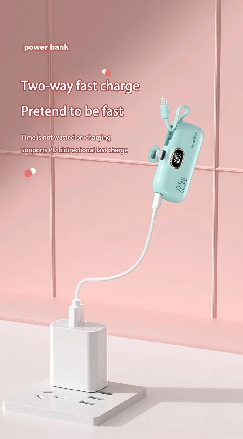 Mini Powerbank 30000 mAh | Tragbarer Externer Akku mit Schnellladefunktion